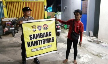 Batara Biru Polsek Sungai Beduk laksanakan patroli dan sambang dialogis berikan rasa aman, Cegah Tindak Kriminal