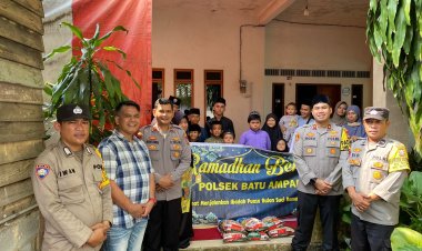 Kapolsek Batu Ampar Salurkan Bantuan Sosial ke Panti Asuhan Al Muta'alim