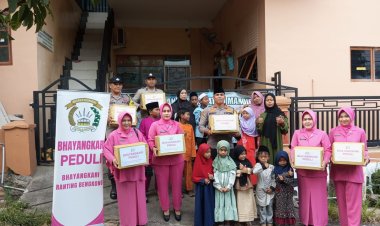 Polsek Bengkong bersama Bhayangkari Ranting Salurkan Sembako dan Santunan untuk Panti Asuhan Yayasan Amilin