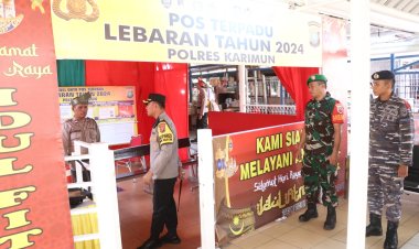 Kapolres Karimun Tinjau langsung Pos Pam, Pos Yan Dan Pos Terpadu Dalam Ops Ketupat 2024