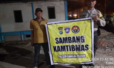 Batara Biru Polsek Sungai Beduk laksanakan patroli dan sambang dialogis berikan rasa aman, Cegah Tindak Kriminal