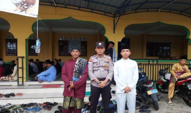 Personel Polres Bintan Lakukan Pengamanan Sholat Idul Fitri 1445 H/ Tahun 2024.
