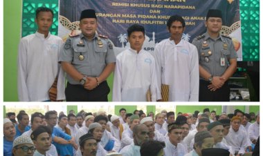 RUTAN Kelas IIA BATAM Berikan Remisi Khusus (RK) Idul Fitri 1445 H Kepada 384 Warga Binaan