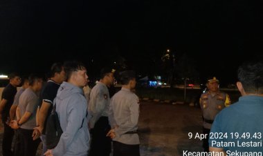 Kapolsek Sekupang Pimpin Pelaksanaan Pengamanan Malam Takbir Di Wilayah Sekupang
