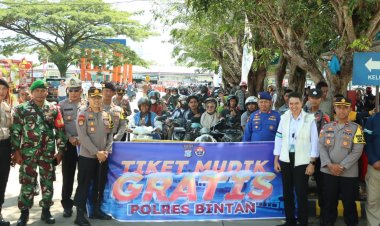 Lagi, Kapolres Bintan Berikan Tiket Gratis Untuk Masyarakat Balik Setelah Lebaran