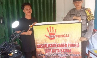 Unit Patroli Samapta Polsek Sungai Beduk Sosialisasikan Saber Pungli Kepada Masyarakat