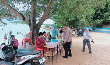 Polsek Sungai Beduk amankan tempat wisata dan tempat tempat keramaian di Wilayah Sungai Beduk Selama Libur Lebaran