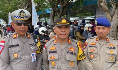 Kapolres Bintan Cek Langsung Arus Balik Lebaran 1445 H Tahun 2024. Pemudik Sudah Mulai Padat