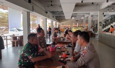 Sinergitas TNI Polri, Kapolsek Sekupang Silaturahmi bersama Danramil 02 Batam Barat Dan Ketua FKDM Kecamatan Sekupang