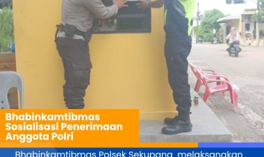 Sosialisasi Penerimaan Polri, Bhabinkamtibmas Polsek Sekupang Infokan Kepada Masyarakat