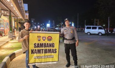 Batara Biru Polsek Sungai Beduk laksanakan patroli dan sambang dialogis berikan rasa aman, Cegah Tindak Kriminal