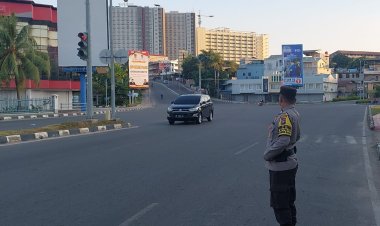 Kegiatan pengaturan Jalan Strong poin pagi   di wilayah Polsek Lubuk Baja kota Batam
