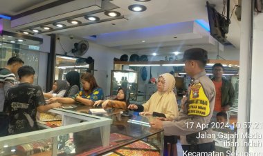 Bhabinkamtibmas Tiban Indah himbau pemilik usaha toko emas sampaikan pesan Kamtibmas