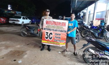 Batara Biru Polsek Sungai Beduk laksanakan patroli dan sambang dialogis berikan rasa aman, Cegah Tindak Kriminal