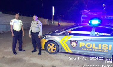 Patroli Cipkon Polsek Sungai Beduk, Cegah Aksi Kejahatan Dan Sampaikan Himbauan Kamtibmas
