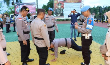 Personil Polresta Tanjungpinang dan Polsek Jajaran Melaksanakan Pengecekan Ops Gaktibplin dan Cek Urine