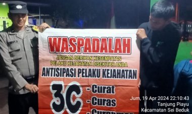 Batara Biru Polsek Sungai Beduk laksanakan patroli dan sambang dialogis berikan rasa aman, Cegah Tindak Kriminal
