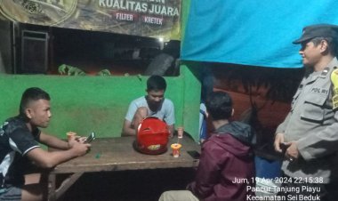 Patroli Cipkon Polsek Sungai Beduk, Cegah Aksi Kejahatan Dan Sampaikan Himbauan Kamtibmas