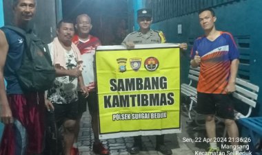Batara Biru Polsek Sungai Beduk laksanakan patroli dan sambang dialogis berikan rasa aman, Cegah Tindak Kriminal