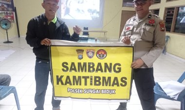 Batara Biru Polsek Sungai Beduk laksanakan patroli dan sambang dialogis berikan rasa aman, Cegah Tindak Kriminal