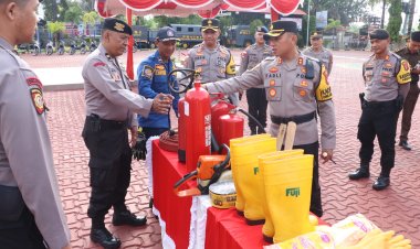 Polres Karimun Gelar Apel Siaga Penanggulangan Bencana