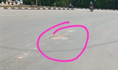 Kualitas Teruji? Jalan Bundaran Simpang Barelang Mulai Rusak Hanya dalam 2 Tahun