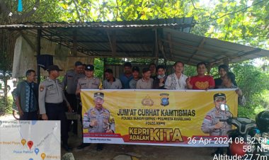 Polsek Sungai Beduk Menerima Aspirasi Masyarakat Melalui Program Jumat Curhat Kamtibmas