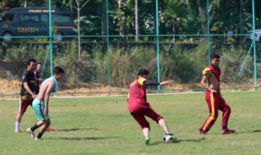 Kapolres Bintan Ajak Personel Main Bola, Salah Satu Bukti Dukung Timnas Indonesia U-23 di Ajang AFC 2024