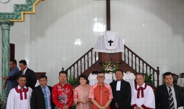 Kapolrestabes Medan Safari Ibadah Minggu di HKBP Resort SION, Sampaikan Pesan Kamtibmas dan Minta Dukungan Masyarakat