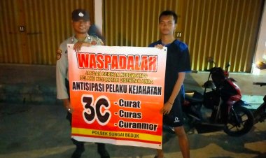 Batara Biru Polsek Sungai Beduk laksanakan patroli dan sambang dialogis berikan rasa aman, Cegah Tindak Kriminal
