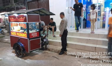 Patroli Cipkon Polsek Sungai Beduk, Cegah Aksi Kejahatan Dan Sampaikan Himbauan Kamtibmas