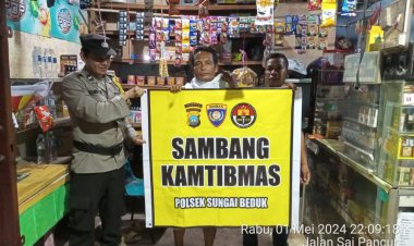 Batara Biru Polsek Sungai Beduk laksanakan patroli dan sambang dialogis berikan rasa aman, Cegah Tindak Kriminal