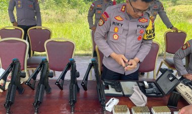 Asah Kemampuan Menggunakan Senjata Api, Polres Bintan Lakukan Latihan Menembak