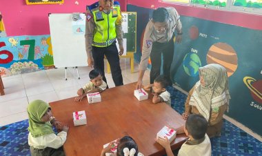 Satlantas Polres Lingga, Ajarkan Tertib Lalulintas Sejak Usia Dini