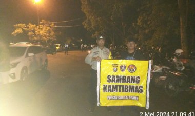 Patroli Cipkon Polsek Sungai Beduk, Cegah Aksi Kejahatan Dan Sampaikan Himbauan Kamtibmas