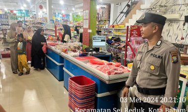 Cegah Aksi Kejahatan Polsek Sungai Beduk Sampaikan Himbauan Kamtibmas