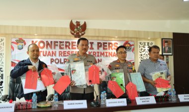 Satreskrim Polres Bintan Keluarkan Surat Penahanan Terhadap 2 Orang Tersangka Kasus Pemalsuan Surat