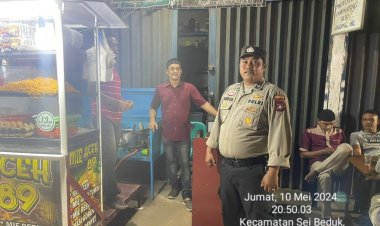 Patroli Cipkon Polsek Sungai Beduk, Cegah Aksi Kejahatan Dan Sampaikan Himbauan Kamtibmas