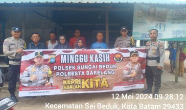 Kegiatan Minggu Kasih Polsek Sungai Beduk Polresta Barelang Bersama Masyarakat Sei Daun Kel. Tanjung Piayu