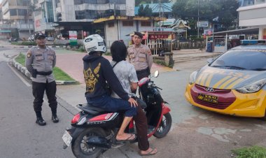 Kegiatan pengaturan Jalan Strong poin pagi   di wilayah Polsek Lubuk Baja kota Batam