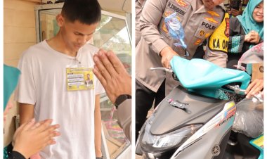 Hadiah Sepeda Motor untuk Satrio Mukti Raharjo, Casis Bintara Polri yang Dibegal