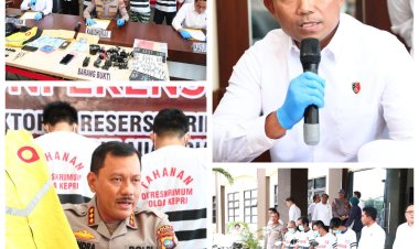 Ditreskrimum Polda Kepri Tangkap 4 Tersangka dan Sita 36 Sepeda Motor dalam Kasus Curanmor