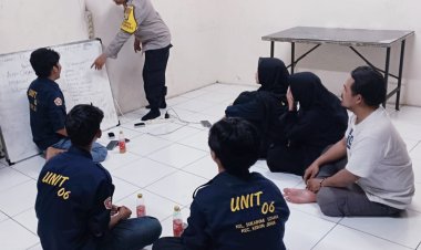 Bhabinkamtibmas Gelar Penyuluhan Harkamtibmas kepada Karang Taruna RW 06 Sukabumi Utara