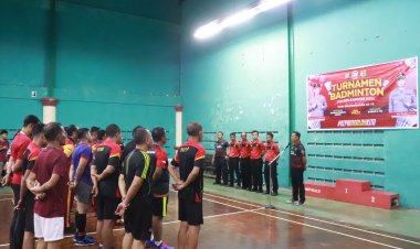 Dalam Rangka Hari Bhayangkara ke – 78, Polres Karimun Gelar Turnamen Badminton