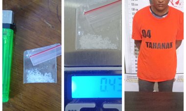 Penangkapan DHS oleh Satnarkoba Polres Simalungun dengan Barang Bukti Sabu 0,43 Gram