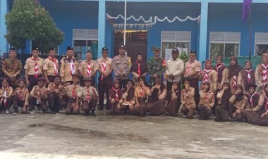 Tanamkan Jiwa Ksatria Sejak Dini, Bhabinkamtibmas Kijang Kota Polsek Bintan Timur Ikuti Persami