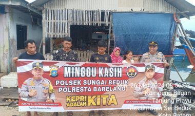 Polsek Sungai Beduk Gelar Kegiatan Minggu Kasih Bersama Masyarakat Kampung Bagan