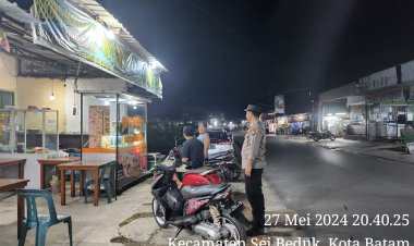 Patroli Cipkon Polsek Sungai Beduk, Cegah Aksi Kejahatan Dan Sampaikan Himbauan Kamtibmas