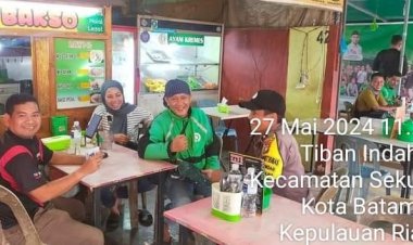 Sambang Pengemudi Ojek Online, Bhabinkamtibmas Polsek Sekupang Imbau Pesan Kamtibmas