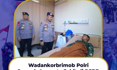 Wadankorbrimob Polri Jenguk Anggota yang Sedang Sakit di RSBB